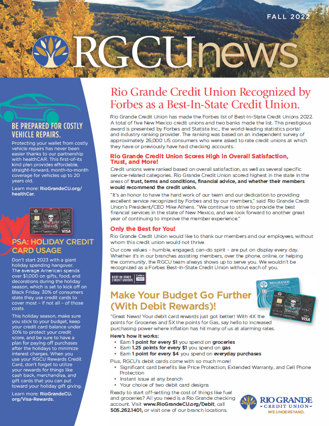RGCU Fall 2022 Newsletter
